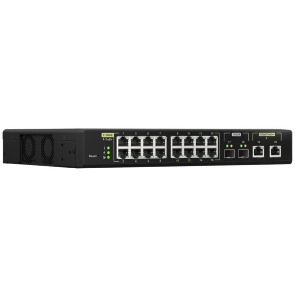 QNAP QSW-M2116P-2T2S - Managed - L2 - 2.5G Ethernet - Vollduplex - Power over Ethernet (PoE) - Rack-Einbau – Bild 2