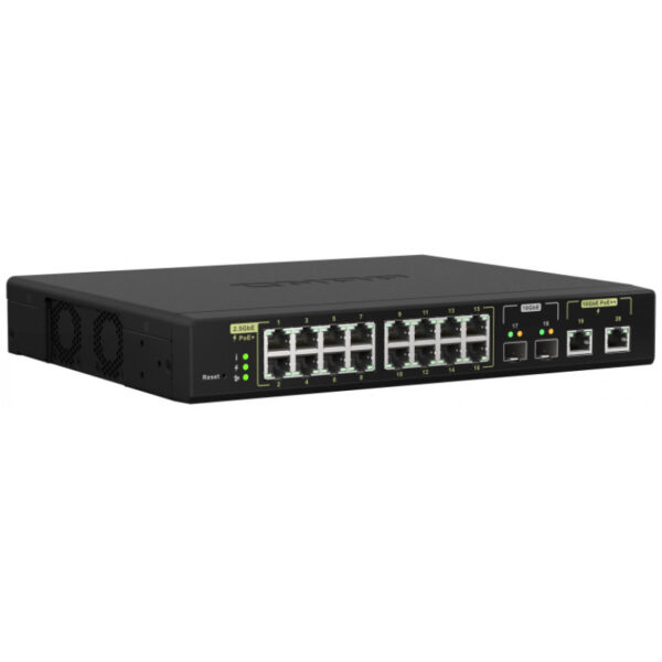 QNAP QSW-M2116P-2T2S - Managed - L2 - 2.5G Ethernet - Vollduplex - Power over Ethernet (PoE) - Rack-Einbau – Bild 4