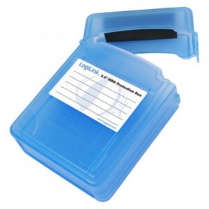 LogiLink Festplatten Etui Geeignet für 2x 2.5´´ Festplatten, Blau