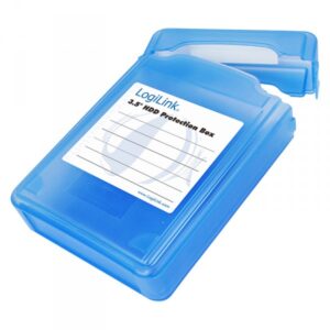 LogiLink Festplatten Etui Geeignet für 3.5´´ Festplatten, Blau
