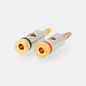 Bananestecker | Gerade | Stecker | Vergoldet | Schraube | Kabeleingangsdurchmesser: 3.0 mm | Metall | Gold | 2 Stück | Umschlag