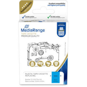 MEDIARANGE ge Schriftbandkassette 12mm schw/blau Brother TZ-531/TZe-531 8m