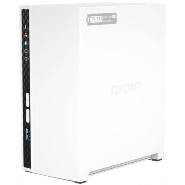 QNAP TS-233 - NAS - Mini Tower - ARM - Cortex-A55 - Weiß – Bild 2