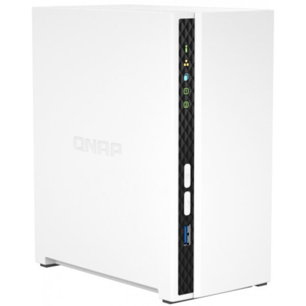 QNAP TS-233 - NAS - Mini Tower - ARM - Cortex-A55 - Weiß – Bild 3