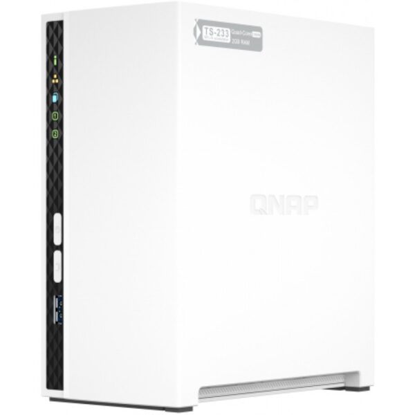 QNAP TS-233 - NAS - Mini Tower - ARM - Cortex-A55 - Weiß – Bild 4