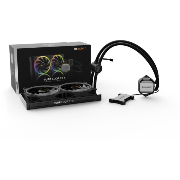 Be Quiet! Pure Loop 2 FX 280mm - All-in-One-Flüssigkeitskühler - 14 cm - 10,8 dB - 32,8 dB - Schwarz – Bild 3
