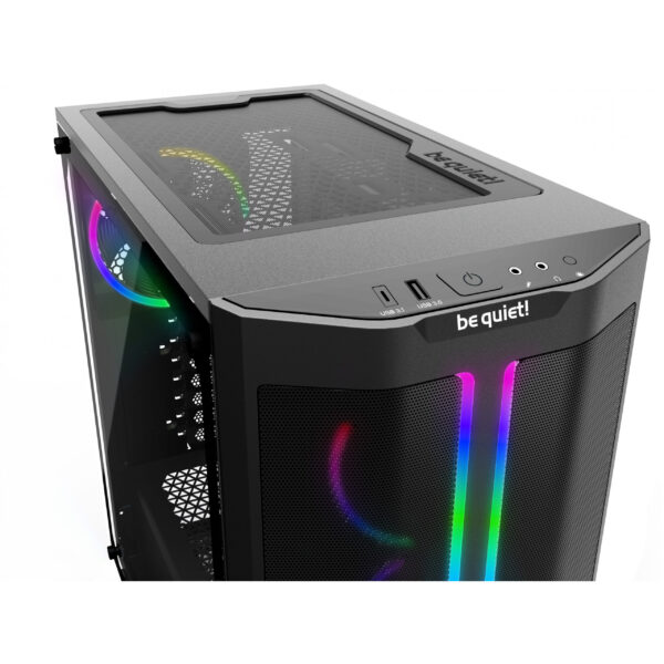 Be Quiet! PURE BASE 500 FX Black - Midi Tower - PC - Schwarz - ATX - micro ATX - Mini-ITX - Acrylnitril-Butadien-Styrol (ABS) - Stahl - Gaming – Bild 5