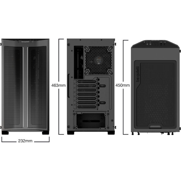 Be Quiet! PURE BASE 500 FX Black - Midi Tower - PC - Schwarz - ATX - micro ATX - Mini-ITX - Acrylnitril-Butadien-Styrol (ABS) - Stahl - Gaming – Bild 6