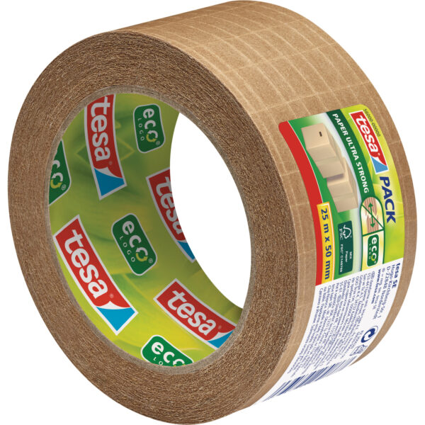 Tesa Packband braun 50mmx25m ECO Ultra strong Kraftpapier – Bild 3