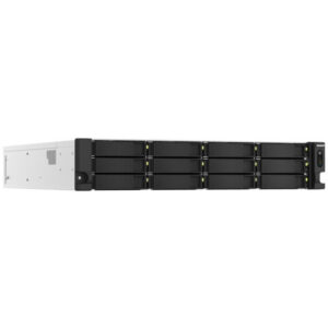 QNAP TS-H1887XU-RP - NAS - Rack (2U) - Intel Xeon E - E-2336 - Schwarz - Weiß