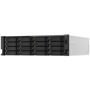 QNAP TS-H2287XU-RP - NAS - Rack (3U) - Intel Xeon E - E-2378 - Schwarz - Weiß