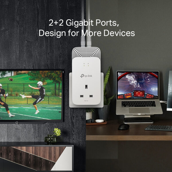 TP-LINK Powerline PG2400P Kit Passthrough Kit - Stromnetz (Powerline) - 1,43 Gbps – Bild 2