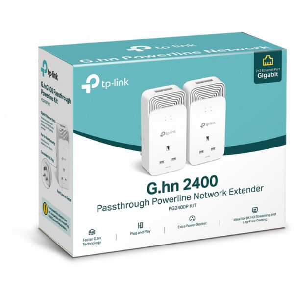 TP-LINK Powerline PG2400P Kit Passthrough Kit - Stromnetz (Powerline) - 1,43 Gbps – Bild 6