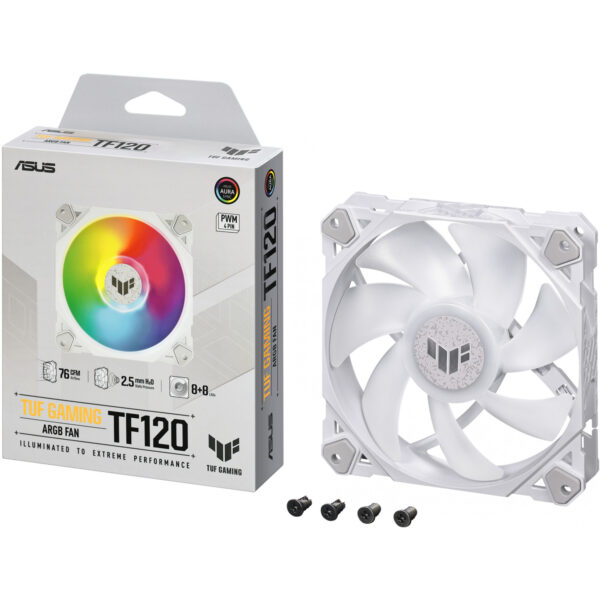 ASUS VENTOLA CASE TUF GAMING TF120 ARGB WHITE EDITION – Bild 5