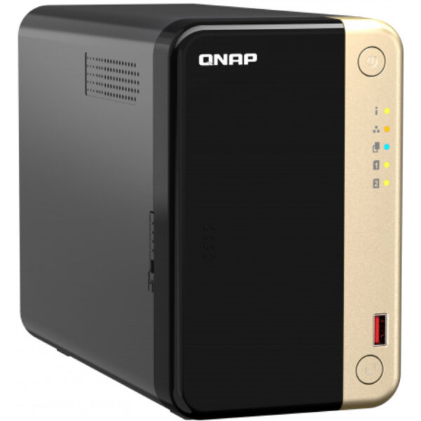 QNAP TS-264 - NAS - Tower - Intel® Celeron® - N5095 - Schwarz - Gold