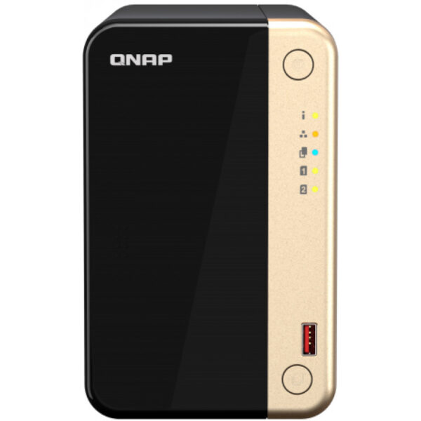 QNAP TS-264 - NAS - Tower - Intel® Celeron® - N5095 - Schwarz - Gold – Bild 2