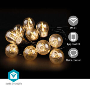 SmartLife-Dekorationsleuchten | Party-Lichter | Wi-Fi | Warmweiss | 10 LED´s | 9.00 m | Android™ | Lampendurchmesser: 45 mm