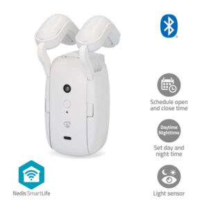 SmartLife Vorhang Roboter | Stangenschiene | Horizontale Vorhänge | Batteriebetrieben / Stromversorgung über USB | 4000 mAh | Bluetooth® | Weiss