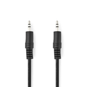 Stereo-Audiokabel | 3.5 mm Stecker | 3.5 mm Stecker | Vernickelt | 0.50 m | Rund | Schwarz | Label