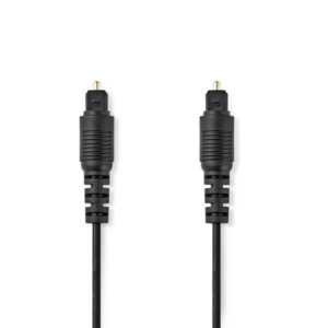 Optisches Audiokabel | Toslink Stecker | Toslink Stecker | 3.00 m | Rund | PVC | Schwarz | Label