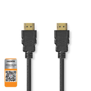 Premium High Speed ??HDMI ™ Kabel mit Ethernet | HDMI™ Stecker | HDMI™ Stecker | 4K@60Hz | 18 Gbps | 1.50 m | Rund | PVC | Schwarz | Label