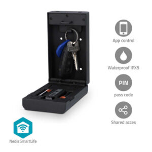 SmartLife Schlüsselbox | Schlüsseltresor | Tastensperre | Aussenbereich | IPX5 | Schwarz