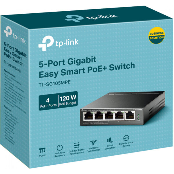 TP-LINK TL-SG105MPE - L2 - Gigabit Ethernet (10/100/1000) - Power over Ethernet (PoE) – Bild 2