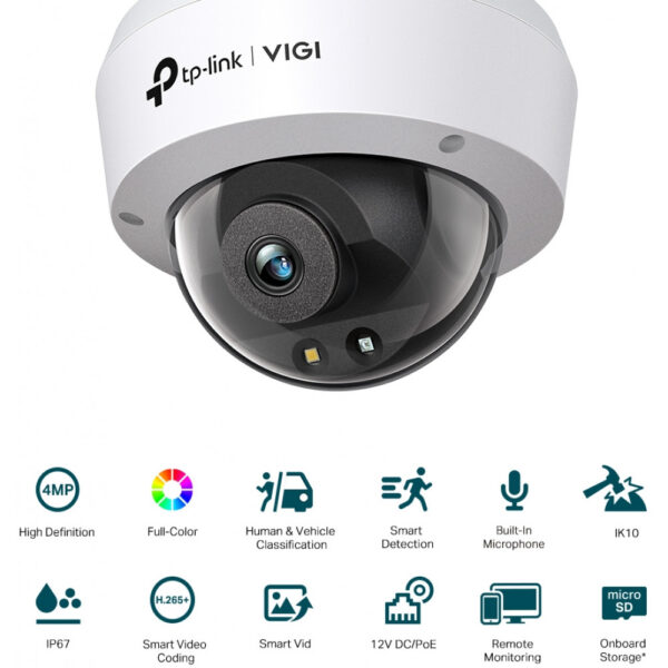 TP-LINK VIGI C240 V1 - Netzwerk-Überwachungskamera - schwenken / neigen