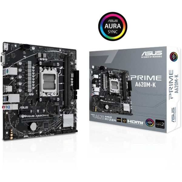 ASUS MB ASUS PRIME A620M-K (AMD,AM5,DDR5,mATX) - AMD Sockel AM5 (Ryzen Zen4) – Bild 5