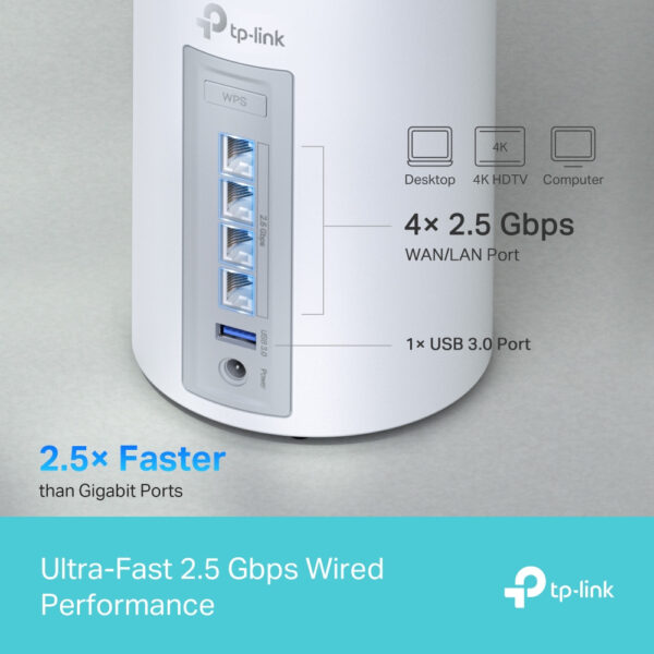 TP-LINK BE9300 Whole Home Mesh WiFi 7 System - 2,5 Gbps - Power over Ethernet – Bild 3