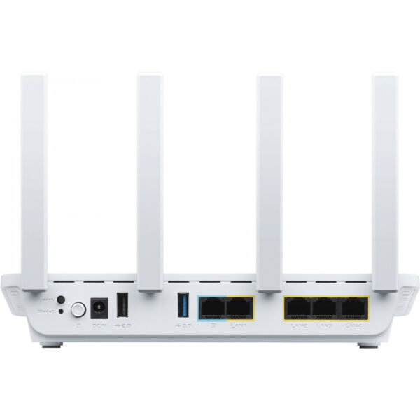 ASUS EBR63 – Expert WiFi - Wi-Fi 6 (802.11ax) - Dual-Band (2,4 GHz/5 GHz) - Eingebauter Ethernet-Anschluss - Weiß - Tabletop-Router
