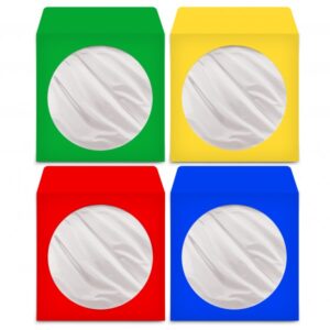 Papercases für 12 cm CD/DVD farbig 4 Farben 100 Stück