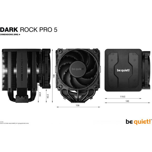Be Quiet! Dark Rock Pro 5 CPU Kühler für Intel und AMD Prozessoren - CPU-Kühler - AMD Sockel AM4 (Ryzen) – Bild 5
