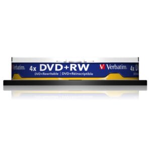 DVD+RW 4,7 GB Verbatim 4x Speed in Cakebox 10 Stk