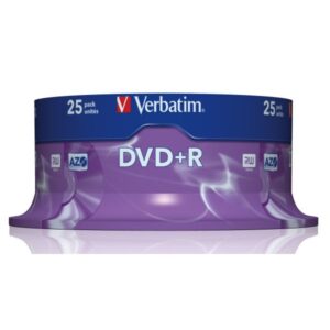 Verbatim DVD+R 4.7 GB / 120 min 16x, 25 Stück in Cakebox