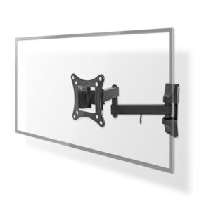 Vollbewegliche-TV-Wandhalterung | 13 - 27 " | maximal unterstützes Bildschirmgewicht: 15 kg | kippbar | drehbar | Minimaler Wandabstand: 60 mm | Maximaler Wandabstand: 350 mm | 3 Drehpunkt(e) | ABS / Stahl | Schwarz