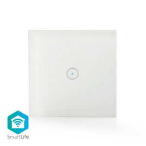 SmartLife Wandschalter | Wi-Fi | Single | Wandhalterung | 1000 W | Android™ / IOS | Glas | Weiss