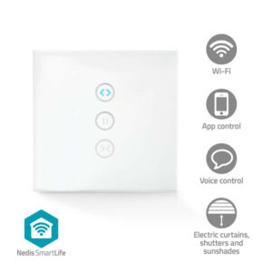 SmartLife Wandschalter | Wi-Fi | Sonnenschirm / Verschluss / Vorhang | Wandhalterung | 300 W | Android™ / IOS | Glas | Weiss