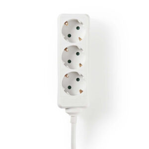 Steckdosenleiste | Schutzkontakt / Typ F (CEE 7/7) | 3-Wege | 1.50 m | 3680 W | 16 A | Art der Erdung: Seitenkontakte | 230 V AC 50/60 Hz | Buchsenwinkel: 45 ° | H05VV-F 3G1.5mm² | Weiss