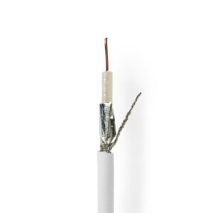 Antennenkabel auf Rolle | RG6T | 75 Ohm | Doppelt geschirmt | ECA | 100.0 m | Koax | PVC | Weiss | Rolle