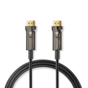 Aktive Optische Ultra High Speed ??HDMI-Kabel mit Ethernet | HDMI™ Stecker | HDMI™ Stecker | 8K@60Hz | 48 Gbps | 50.0 m | Rund | PVC | Schwarz | Kartonverpackung