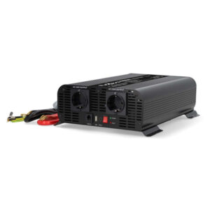 Power Inverter reine Sinus-Wellen | Eingangsspannung: 12 V DC | Geräteausgangsanschluss: Type F (CEE 7/3) / USB-A / USB-C™ | 230 V AC 50 Hz | 2000 W | Spitzenleistung: 4000 W | Schraubklemme | Reine Sinuswelle | Düse | Schwarz