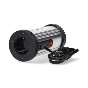Power Inverter änderte Sinus-Wellen | Eingangsspannung: 12 V DC | Geräteausgangsanschluss: Type F (CEE 7/3) / USB-A | 230 V AC 50 Hz | 150 W | Spitzenleistung: 300 W | Zigarettenanzünder | Silber