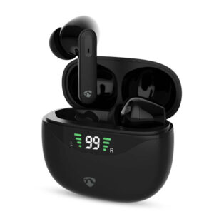 Vollständig drahtlose Kopfhörer | ANC (Active Noise Cancelling) | Bluetooth® | max. Batteriespielzeit: 30 Std | Berührungssteuerung | Ladegehäuse | Kabelloses Ladegehäuse | Eingebautes Mikro | Stimmkontrolle | Schwarz
