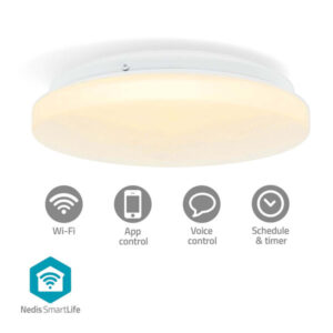SmartLife Deckenleuchte | Wi-Fi | RGB / Warm bis kühlen weiß | Rund | Durchmesser: 260 mm | 1820 lm | 2700 - 6500 K | IP44 | Energieklasse: F | Android™ / IOS
