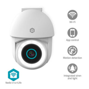 SmartLife Außenkamera | Wi-Fi | Spotlight | 3MP Full HD 1296p | Pan tilt | IP65 | Cloud Storage (optional) / microSD (not enthalten) / Onvif | 5 V DC | mit Bewegungssensor | Nachtsicht | Weiss