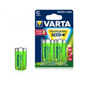Varta Rechargeable Accu NiMH-Akku, C, HR14, 3000 mAh, 2 Stück