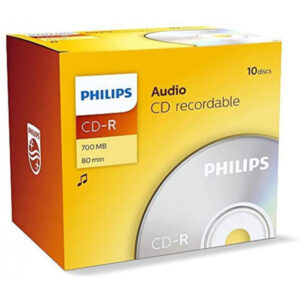 Audio CD-R 80 Min/700 MB Philips in Jewelbox 10 Stück