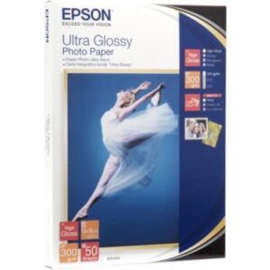Epson Ultra Glossy Photo Paper, 130 x 180 mm, 300 g/m², 50 Blatt, 300 g/m2, 350g, 130 x 180 mm