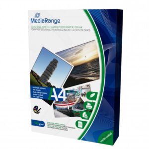 MediaRange Fotopapier, Matt (Beidseitig bedruckbar), A4 (210 x 297 mm), 140 g/m², 5760 dpi, 100 Blätter